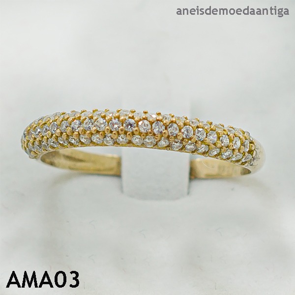 Anel de Moeda Antiga com Zircônias – AMA03