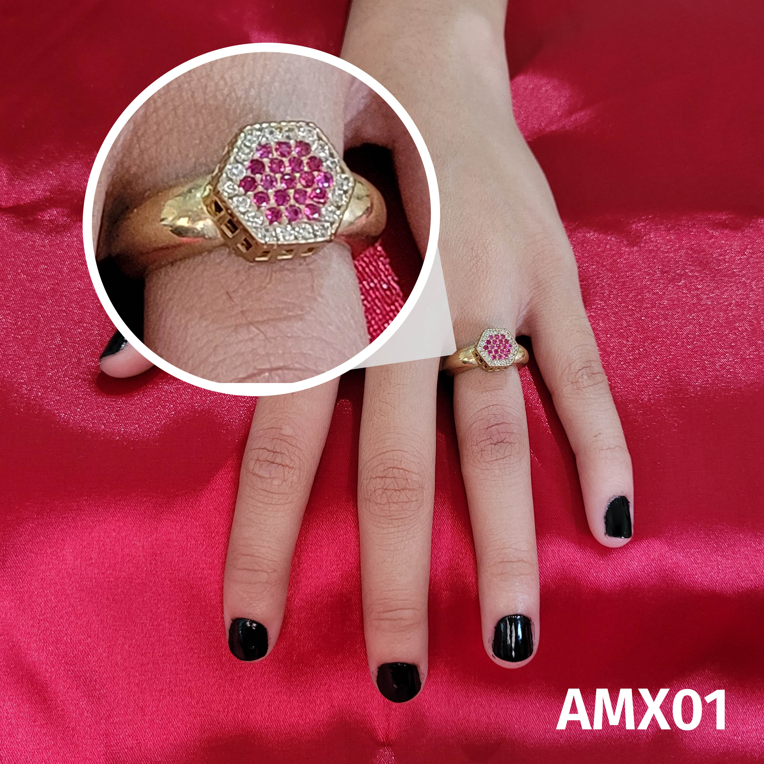 Anel de moeda sextavado - AMX01