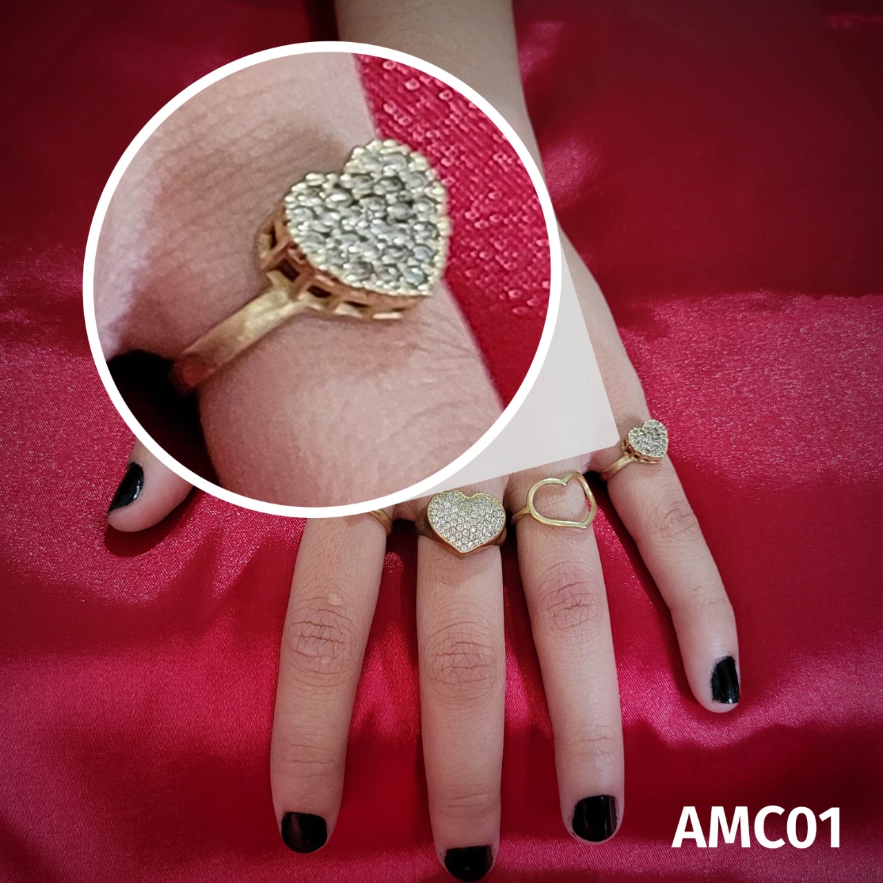 Anel de Moeda Coração - AMC01