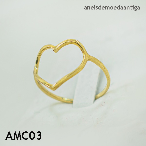 Anel de Moeda Antiga Coração – AMC03